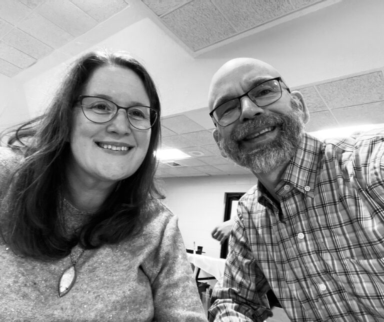 Couple smiling together discussing multiple sclerosis awareness and the impact of celebrity attention on MS
